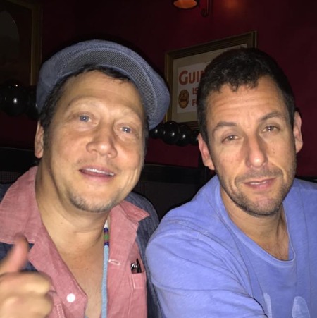 Rob Schneider with the American actor Adam Sandler.